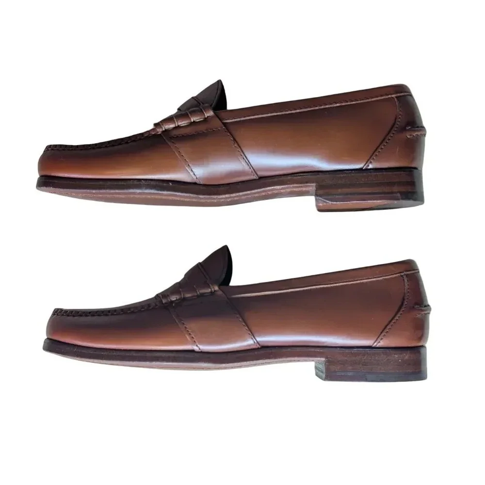 Polo Ralph Lauren Bench Made USA Admiralty Beefroll Penny Loafers Sz 9 NIB - Picture 3 of 14